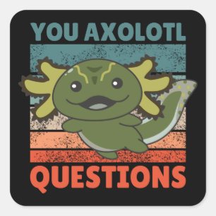 Axolotl Lovers Sweet Animals Kids Axolotl Square S Sticker