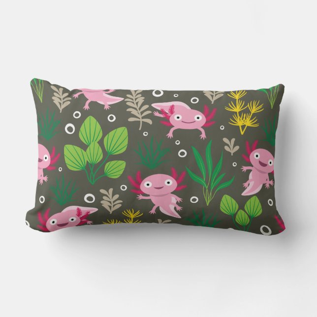 Axolotl Lumbar Pillow (Front)