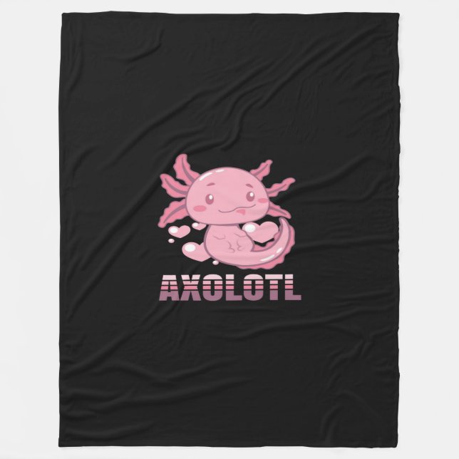 Axolotl Lurch Terrarium | Cute Animal | Pet Lovers Fleece Blanket (Front)
