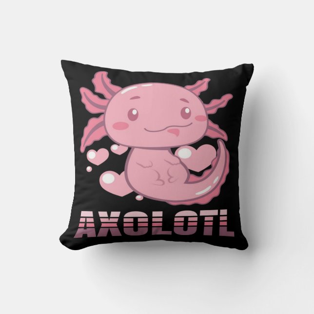 Axolotl Lurch Terrarium | Cute Pet Lover Throw Pillow (Front)