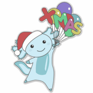 Axolotl Merry Christmas Winter Animals Axolotl