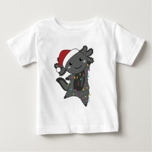 Axolotl Merry Christmas Winter Animals Axolotls Baby T-Shirt