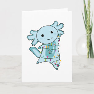 Axolotl Merry Christmas Winter Animals Axolotls Card