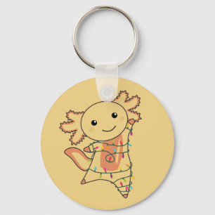 Axolotl Merry Christmas Winter Animals Axolotls Ke Keychain