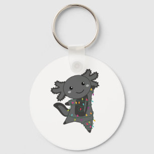 Axolotl Merry Christmas Winter Animals Axolotls Keychain