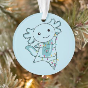 Axolotl Merry Christmas Winter Animals Axolotls Ornament