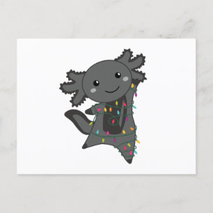 Axolotl Merry Christmas Winter Animals Axolotls Postcard