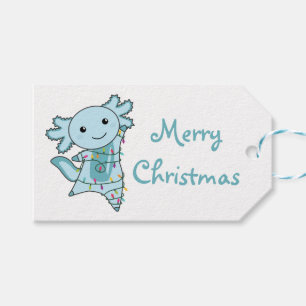 Axolotl Merry Christmas Winter Animals Axolotls Tr Gift Tags