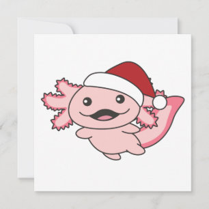 Axolotl Merry Christmas Winter Axolotl Invitation