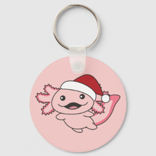 Axolotl Merry Christmas Winter Axolotl Keychain