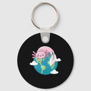 Axolotl Mother Earth Day Funny For Planet Environm Keychain