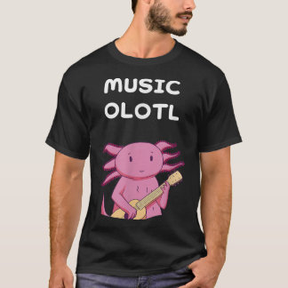 Axolotl Music Musicolotl Axolotls Kawaii Anime Hea T-Shirt