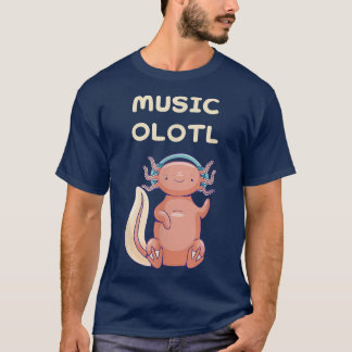 Axolotl Music Musicolotl Axolotls Kawaii Anime Hea T-Shirt