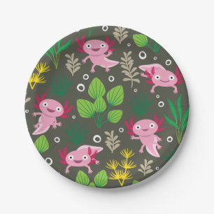 Axolotl Paper Plate