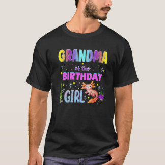 Axolotl Party Birthday Girl 10Th Matching Family T-Shirt