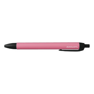 Axolotl pink colour name black ink pen