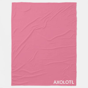 Axolotl pink colour name fleece blanket