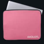 Axolotl pink colour name laptop sleeve<br><div class="desc">Axolotl pink colour name</div>