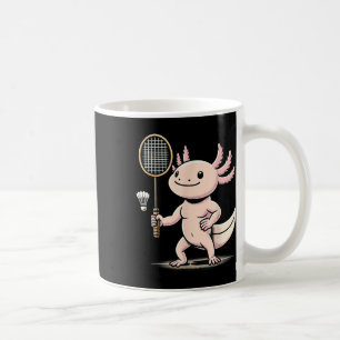 Axolotl Playing Badminton Player Shuttle Sport  Coffee Mug