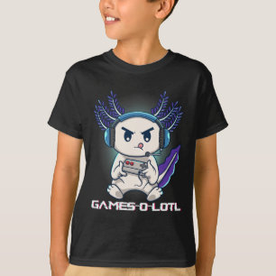 Axolotl Playing Console Video Games Gamesolotl Gam T-Shirt