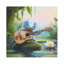 Axolotl Playing Guitar