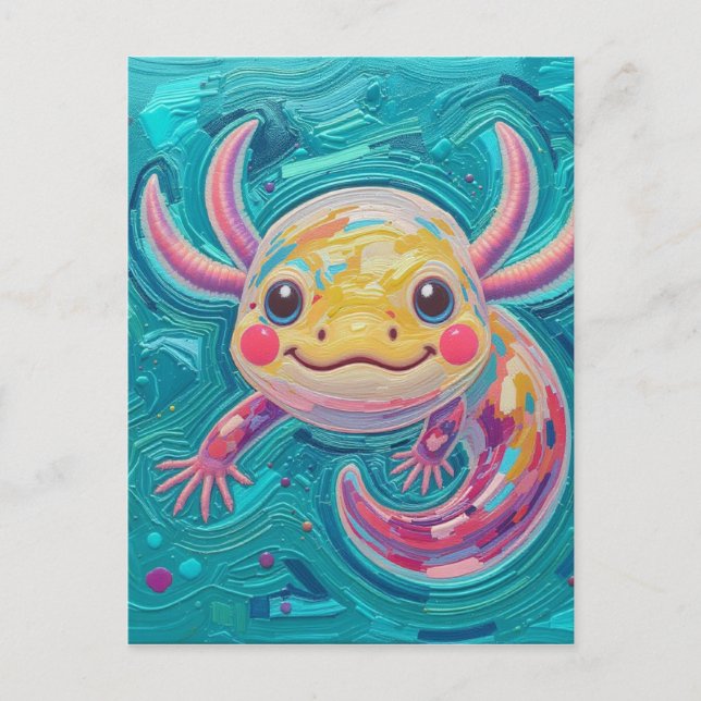  Axolotl Post Card Art (Front)