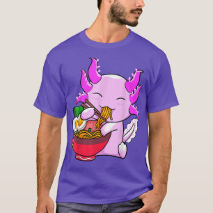 Axolotl Ramen Noodles Japanese Otaku Kawaii Anime  T-Shirt