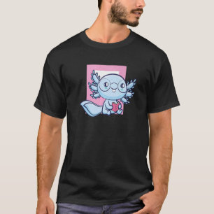 Axolotl Read Book Ambystoma Mexicanum Mexican Walk T-Shirt