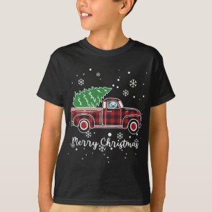 Axolotl Red Truck Buffalo Christmas Pyjamas T-Shirt