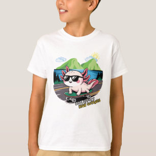 Axolotl riding a skateboard T-Shirt