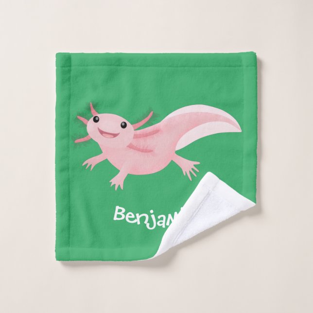 axolotl rose pâle (Gant de toilette)