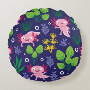 Axolotl Round Pillow