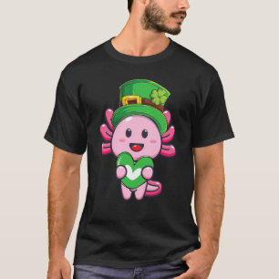 Axolotl Saint Patricks Day Boys Girls Axolotl St P T-Shirt