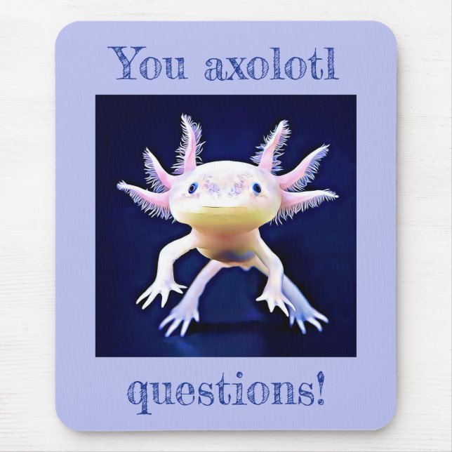 Axolotl Salamander Amphibian Mouse Pad (Front)