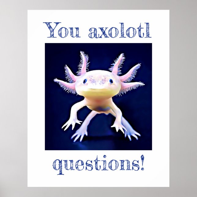 Axolotl Salamander Amphibian Poster (Front)