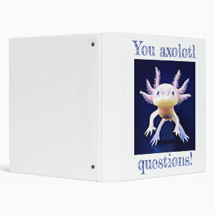 Axolotl Salamander Amphibian Three Ring Binder