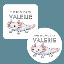 Axolotl Salamander Cute Personalized Belongs To