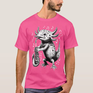 Axolotl Saxophone Marching Band Jazz Saxophonist I T-Shirt