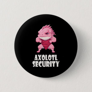 Axolotl Security Funny Muscles Axolotl Cute Hallow 2 Inch Round Button