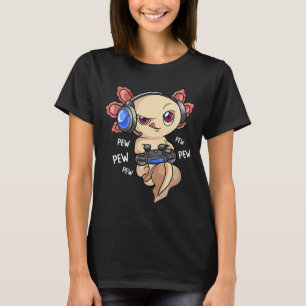 Axolotl Shirt Kids Boys Gamers - Kawaii Video Game