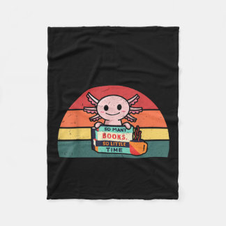 Axolotl-shirt Reading Book Readsolotl Kids Boys Gi Fleece Blanket