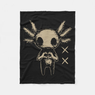 Axolotl Still Emo Goth Fleece Blanket