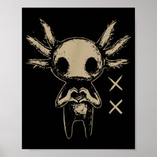 Axolotl Still Emo Goth  Poster
