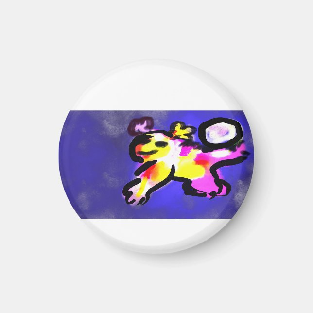 Axolotl swim fun  magnet (Front)
