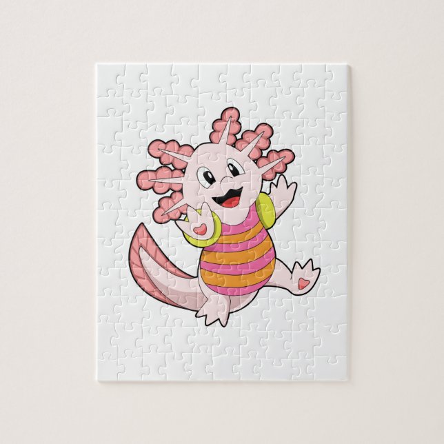 Axolotl Swimming Jigsaw Puzzle (Vertical)