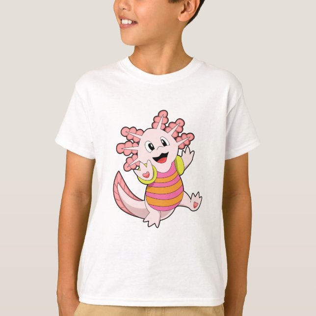 Axolotl Swimming T-Shirt (Front)