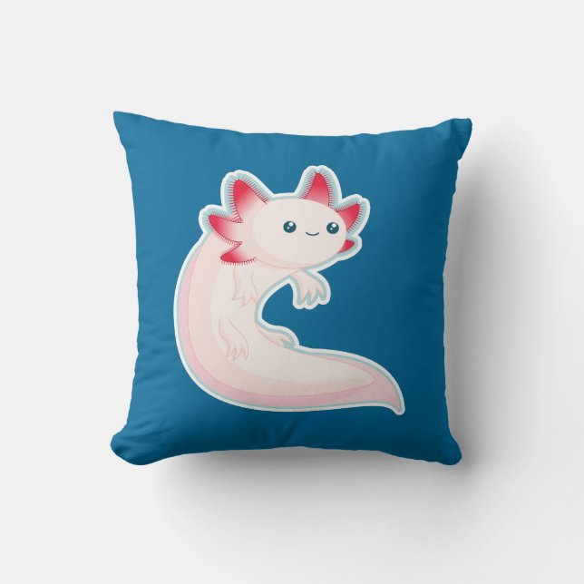 Axolotl Throw Pillow (Front)