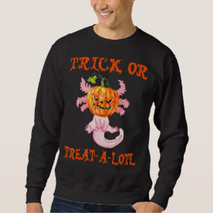 Axolotl Trick Or Treat Axolotl Halloween Costume Sweatshirt