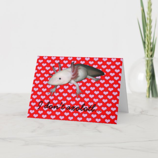 Axolotl Valentine Card (Front)