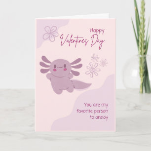 Axolotl valentines day cards
